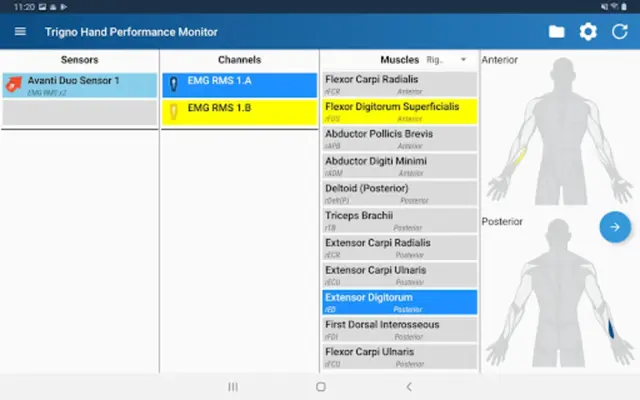 Trigno Hand Performance Monitor android App screenshot 3